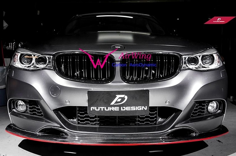 F34 3-Series GT - 3D style Carbon Front Lip Spoiler 03
